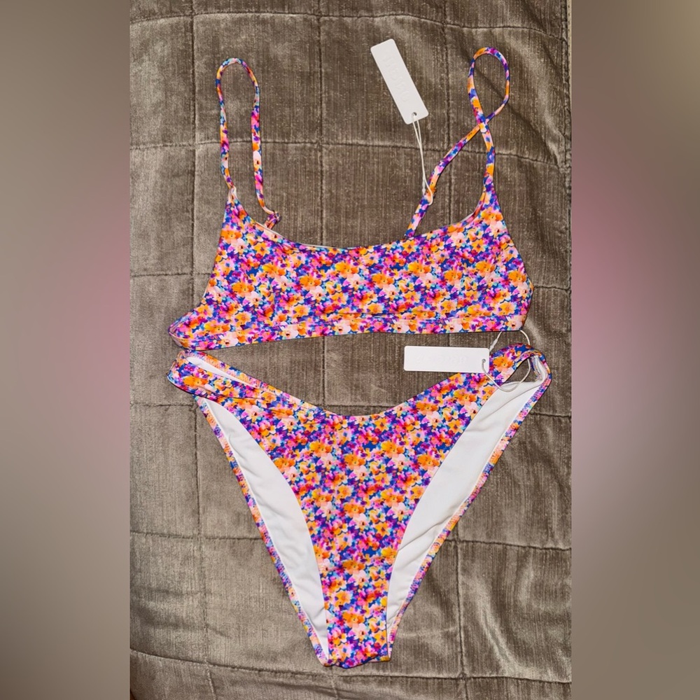 Brand New Bright Swimwear Bikini - Print Night Floral